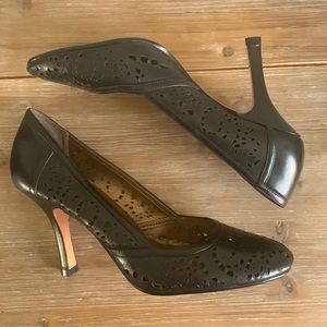 Alfani Women’s Heels w/Cutouts - Black Leather Uppers